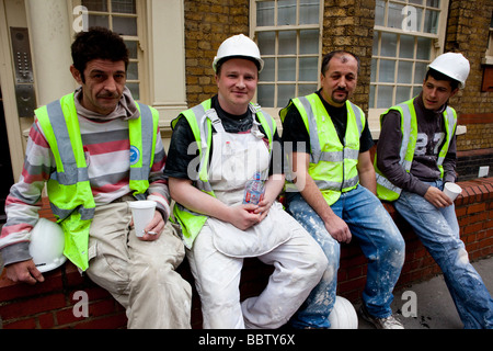 A Group Of Builders In London UK Europe Stock Photo
