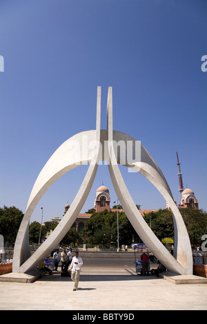 The entrance to MGR's Tomb at Marina Beach in Chennai. MGR was an actor, film producer and the Chief Minister of Tamil Nadu. Stock Photo