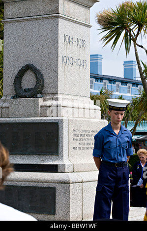 A Sea Scout  at a D-Day 65th Commemoration service in Clacton, Essex, UK. Stock Photo