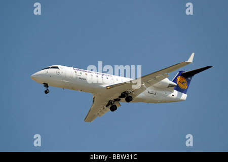 Fokker of the airline Lufthansa Regional Stock Photo