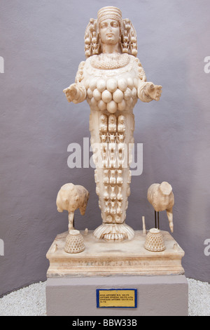 Marble sculpture of Artemis goddess of Ephesus in Turkey Stock Photo