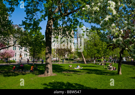 MCGill university campus in downtown Montreal Canada Stock Photo