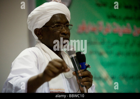 Governor of North Darfur Osman Mohammed Yousef Kibir addresses the first ever international Conference on Womens Challenge Stock Photo