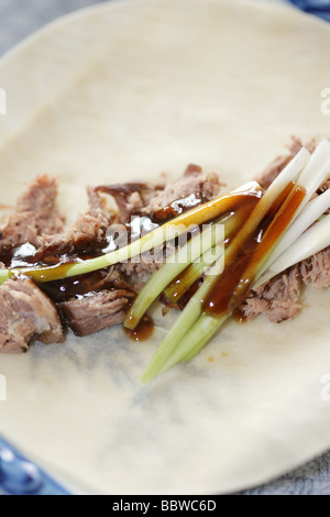 Crispy Aromatic Duck Roll Stock Photo