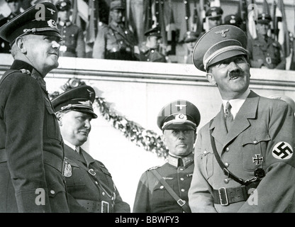 HITLER as Supreme Commander at the 1935 Nuremberg Rally. See Description below for other names Stock Photo
