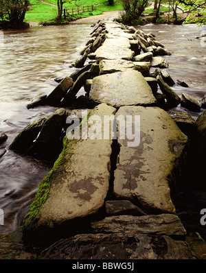 Tarr Steps Nr Winsford Exmoor Somerset1The West Country, 1990s Circa 1995 UK HOMER SYKES Stock Photo