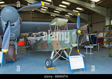 de Havilland Aircraft Heritage Centre Mosquito Museum , DH82B Queen Bee unmanned target or float plane first flown in 1943 Stock Photo