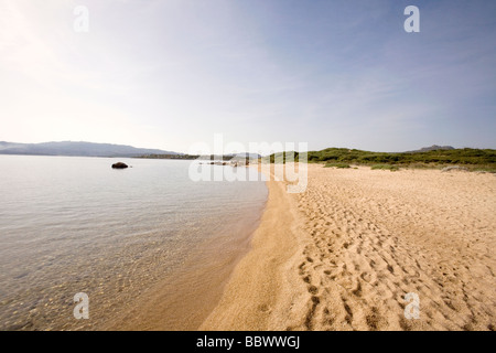 A deserted secluded beach north of Tanca Manna, North Eastern Sardinia Stock Photo