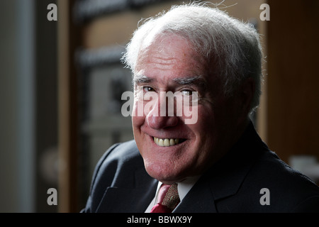 Former Prime Minister Sir Geoffrey Palmer, at his old school Nelson Boys College, Nelson, New Zealand Stock Photo