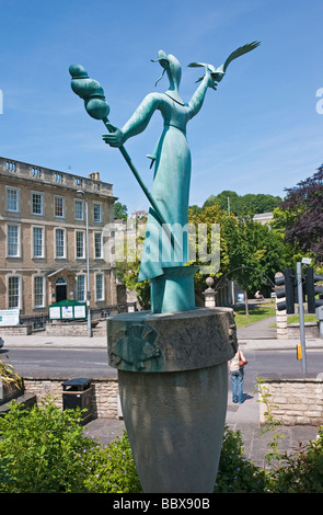 'Millie' the Millennium statue in 'Bradford on Avon' UK sculpture by Dr John Willats Stock Photo