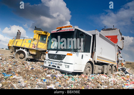 A landfill waste site for domestic waste Stock Photo