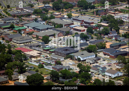 aerial view above Tuscaloosa, Alabama Stock Photo