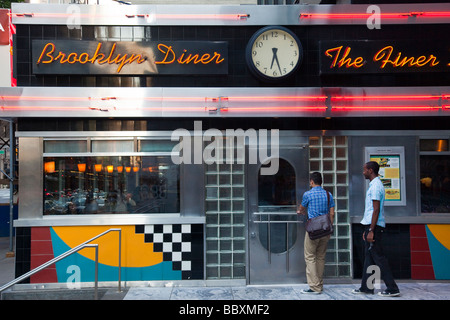 Brooklyn Diner in Manhattan New York Stock Photo