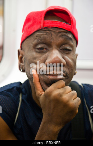 African American Man in New York City Stock Photo