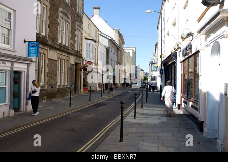 View of King Street carmarthen. Stock Photo