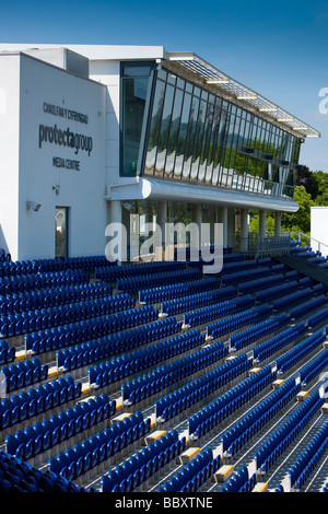 Seating Glamorgan Cricket Club  Sophia Gardens Cardiff South Wales UK Stock Photo