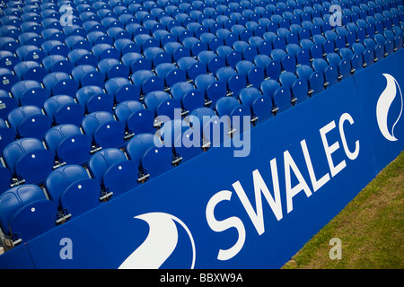 Seating Glamorgan Cricket Club  Sophia Gardens Cardiff South Wales UK Stock Photo