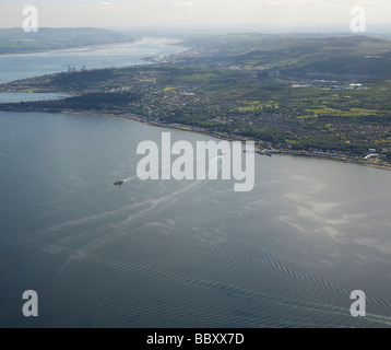 Clyde Ferries south of Gourock on the Clyde Estuary, Western Scotland Stock Photo