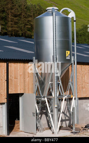 a cattle feed bin stock photo: 139380544 - alamy