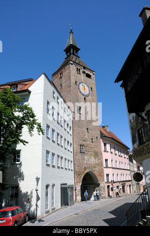 Schmalzturm tower, Landsberg am Lech, Bavaria, Germany, Europe Stock Photo