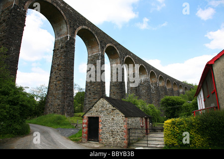 Cynghordy Viaduct on the Heart of Wales Line near the small town of Llandovery on the edge of the Brecon Beacons Stock Photo