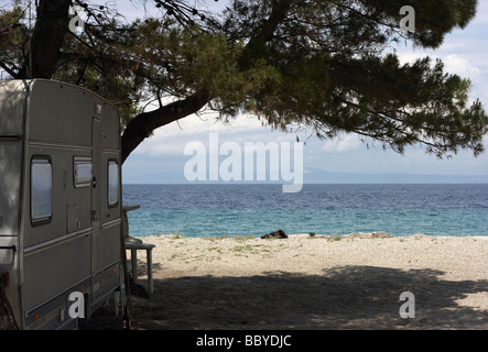 Beach near Hanioti village, Greece Stock Photo