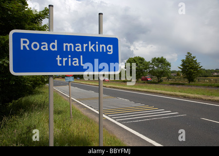 Road Marking Trial Roadsign And Markings On Dual Carriageway County Bbyfmj 