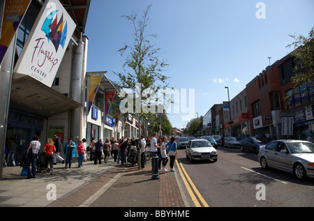 the flagship centre shopping mall on a busy saturday afternoon in main street bangor town centre county down northern ireland uk Stock Photo