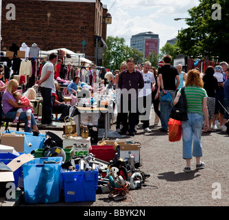 The Barras, the (in)famous street market in the Gallowgate area of the East End of Glasgow. Stock Photo