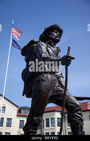 Prospector Statue Pioneer Home Sitka Southeast Alaska Stock Photo