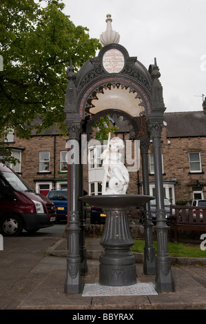 Water fountain in the market place of Middleton in Teesdale Co Durham Stock Photo