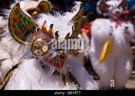 Bear Dancer in Oruro Carnival, Bolivia Stock Photo