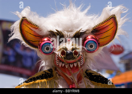 Bear Dancer in Oruro Carnival, Bolivia Stock Photo