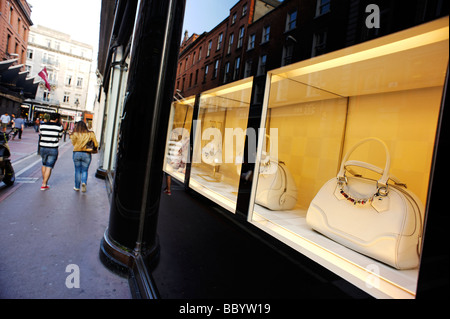 Louis Vuitton handbag store window shop front display in the Stock Photo: 54535746 - Alamy