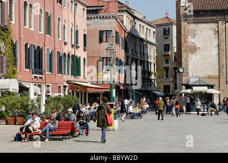 At the Campo Santo Stefano, San Marco quarter, Venice, Venezia, Italy, Europe Stock Photo