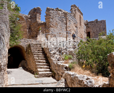 St. Hilarion Castle Ruins, near Girne, Kyrenia, Northern Cyprus, Cyprus, Turkish part, Southern Europe, Europe Stock Photo