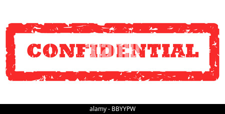 Red confidential stamp isolated on white background Stock Photo