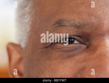 Close up of African man's eye Stock Photo