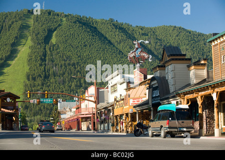 Scenic of downtown Jackson, WY. Stock Photo