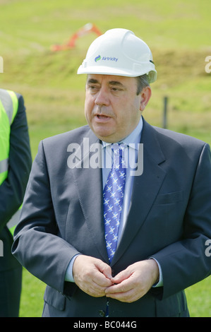 Alex Salmond announces Wind Farm project in Clydesdale Stock Photo