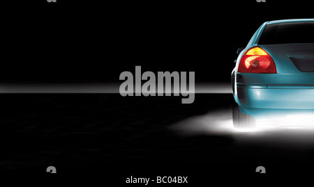 Cropped image of car showing tail light and indicator Stock Photo