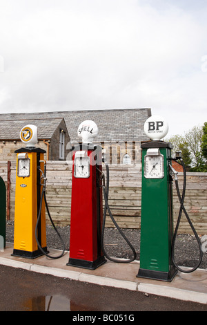 old fashioned petrol pumps black country museum dudley west midlands uk Stock Photo