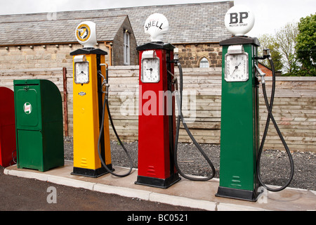 old fashioned petrol pumps black country museum dudley west midlands uk Stock Photo