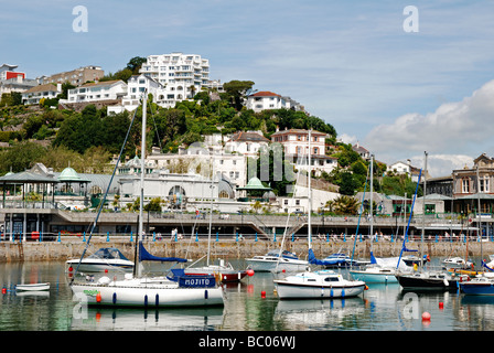 yachts in the harbour at torquay in devon, uk Stock Photo
