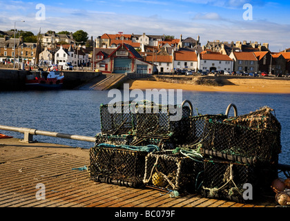 Anstruther quayside in the East Neuk of Fife, Anstruther, Scotland. Stock Photo