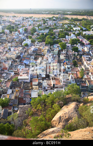 India, Tamil Nadu, Trichy, Tiruchirappalli, rock fort Temple Stock Photo