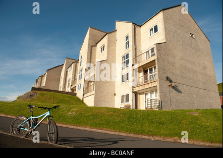Pen Yr Angor flats built in the 1970 s as social housing Aberystwyth Wales UK Stock Photo