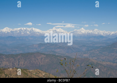 Indian Himalayan Peeks, Uttaranchal, Northern India, bordered with China Stock Photo