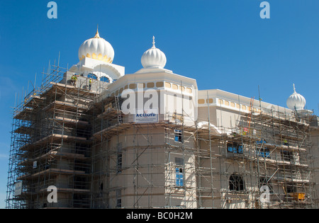 Gurdwara Sikh Temple under construction, Leamington Spa, Warwickshire, UK. Stock Photo