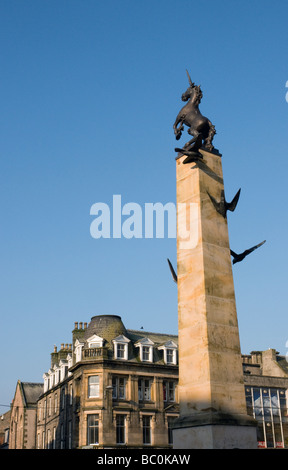 unicorn statue academy street inverness scotland Stock Photo